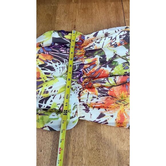 JESSICA SIMPSON WOMENS SLEEVELESS YELLOW FLORAL MAXI DRESS SIZE M - Picture 7 of 9